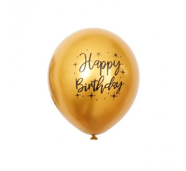Doğum Günü 1 Adet Altın Helyum Balon (Ek Ürün Olarak Satılır)